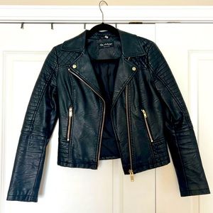 Miss Selfridge Faux Leather Jacket Size 4
